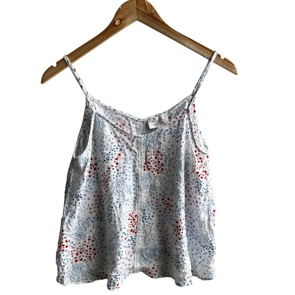 Hippie Rose Floral Cami Top Casual Summer Baby Doll‎ White Medium NWT - Picture 1 of 12
